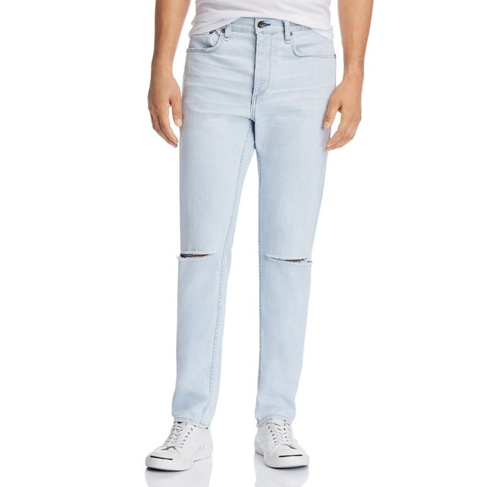 Rag & Bone Mens Mulligan Denim Slim Fit Distressed Slim Leg Jeans Imperfections